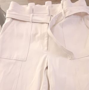 EUC WHBM Linen Color Paperbag Taper Ankle Pant